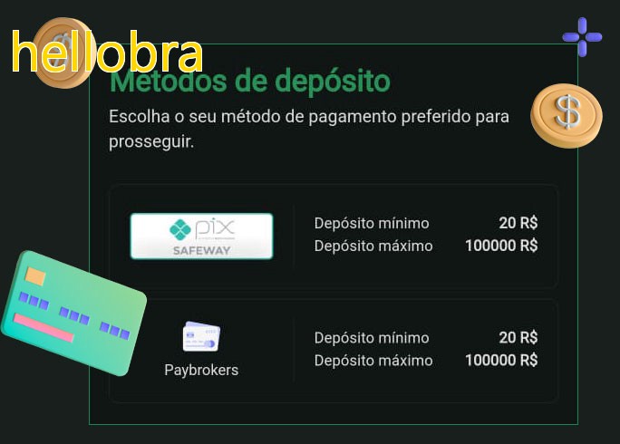 O cassino hellobrabet oferece uma grande variedade de métodos de pagamento